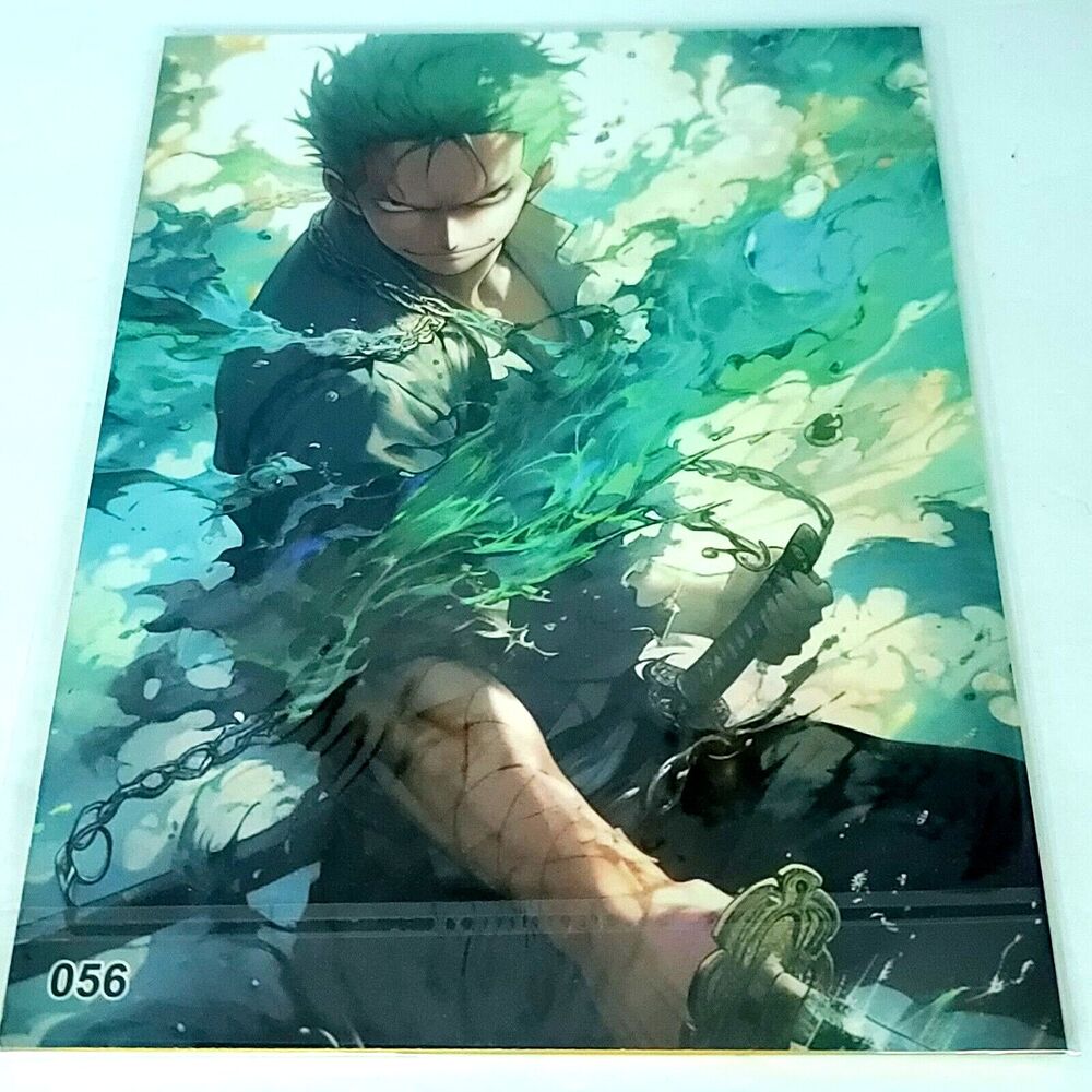 Zoro #056 One Piece Double-sided Art Board Oversize Size A4 8" x 11" Waifu Card
